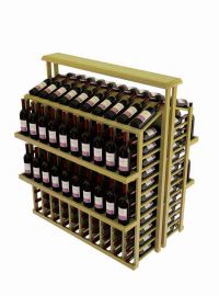 Vintner Commercial Island with Individual Bottle Rails Counter Top and 4 Display Shelves - Commercial Series