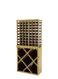 Vintner Series Wine Rack -  Individual Bottle Wine Rack with Diamond Bin with Face Trim