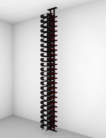 Ultra - 
Floor-to-Ceiling Mounted Wine Rack Display—1-Sided (63 Bottles)