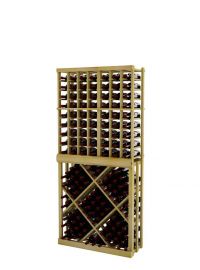 6 Ft. -  Individual Bottle Wine Rack with Open Diamond Bin