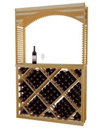 Designer Series Wine Rack -  Tasting Center with Open Diamond Bin