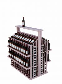 Wine Display Island with Four Display Shelves and Counter Top - Commercial Series