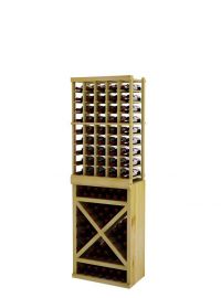 6 Ft. -  Individual Bottle Wine Rack with Solid Diamond Cube