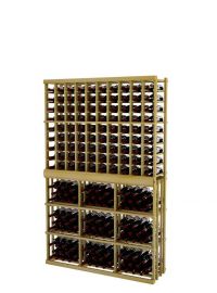 6 Ft. -  Individual Bottle Wine Rack - 10 Columns with 3 Column Rectangular Bin