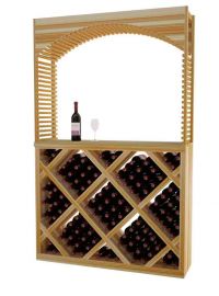 Designer Series Wine Rack -  Tasting Center with Solid Diamond Bin