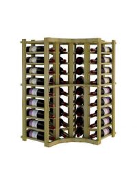 3 Ft. -  Individual Bottle Wine Rack - Curved Corner