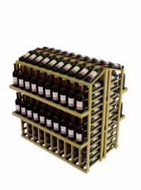Vintner Commercial Island with Individual Bottle Rails and 4 Display Shelves - Commercial Series