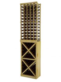 8 Ft. -  Individual Bottle Wine Rack with Solid Diamond Cube