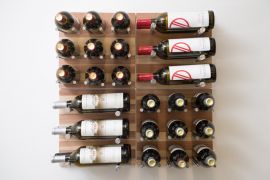 VintageView - Au Naturel: Grain &amp; Rod Metal and Wood Wine Rack Panel Kit