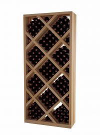 Designer Series Wine Rack -  Diamond Bin w/ Face Trim  (Solid Material)