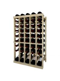 3 Ft. -  Individual Bottle Wine Rack - 5 Column Top Stack with Lower Display