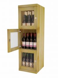 Three Level - Wine Storage Lockers Solid Wood Sides - Commercial Series
