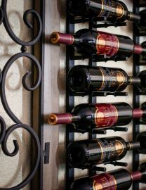 Ultra - 4 ft Wall Rails Metal Wine Rack (12 to 36 Bottles)