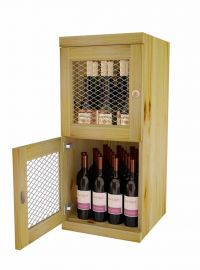 Two Level - Wine Storage Lockers Solid Wood Sides - Commercial Series