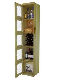 Five Level - Wine Storage Lockers Solid Wood Sides - Commercial Series