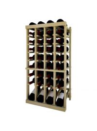 3 Ft. -  Individual Bottle Wine Rack - 4 Columns Top Stack with Lower Display