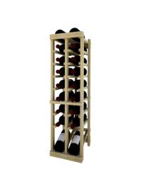 3 Ft. -  Individual Bottle Wine Rack - 2 Columns Top Stack with Lower Display