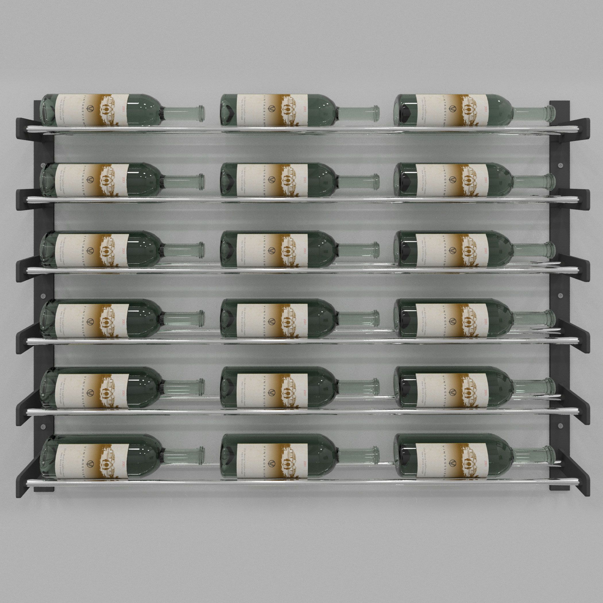 Evolution Series Wine Wall 30" Wall Mounted Wine Rack (18 to 54 bottles) -  VintageView