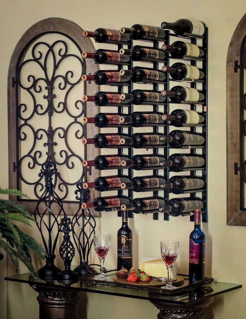 Wall Rails - Modern Metal Wall Wine Rack 20% Off | | Ultra Wine Racks