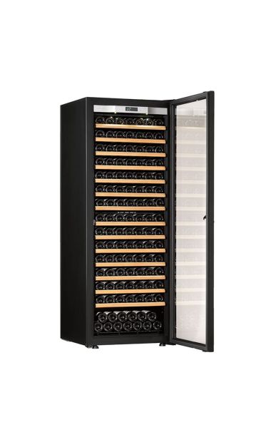 Transtherm Ermitage Wine Cabinet Glass Door Black Fully Shelved