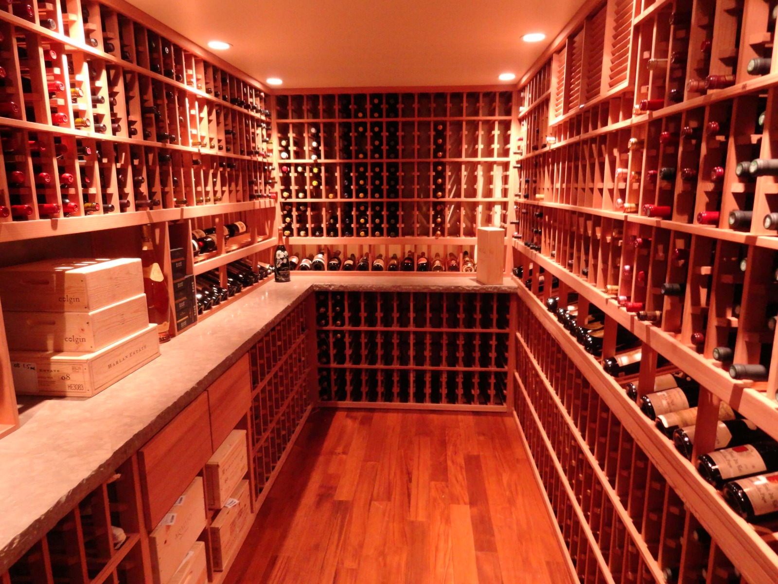 Beverly Hills / Los Angeles Celebrity Rustic Modern Custom Wine Cellar