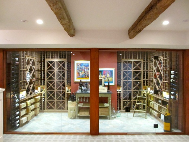 The Nantucket Island Project is a custom wine cellar with a glass front