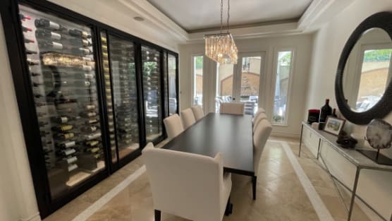 Visual Reference: Contemporary Dining Room Wine Cellars How We Built A Sleek