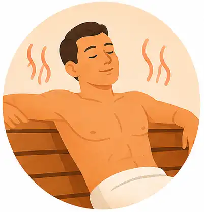 Warm, loose feeling in the muscles