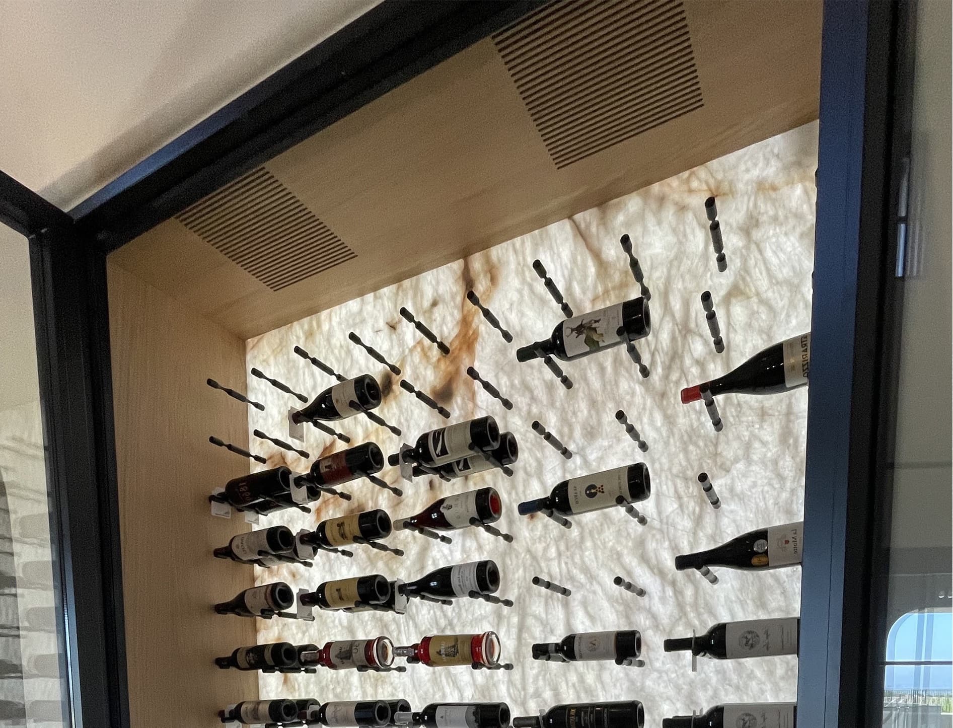 dual_paned_glass_door_for_modern_Phoenix_wine_wall_cellar