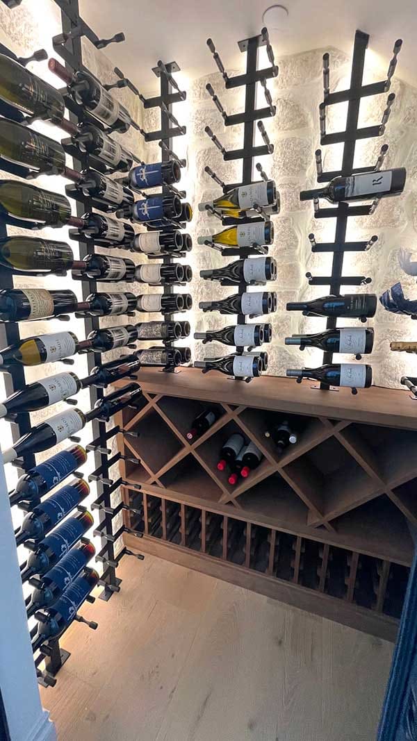 Orange County Wine Storage Under the Stairs