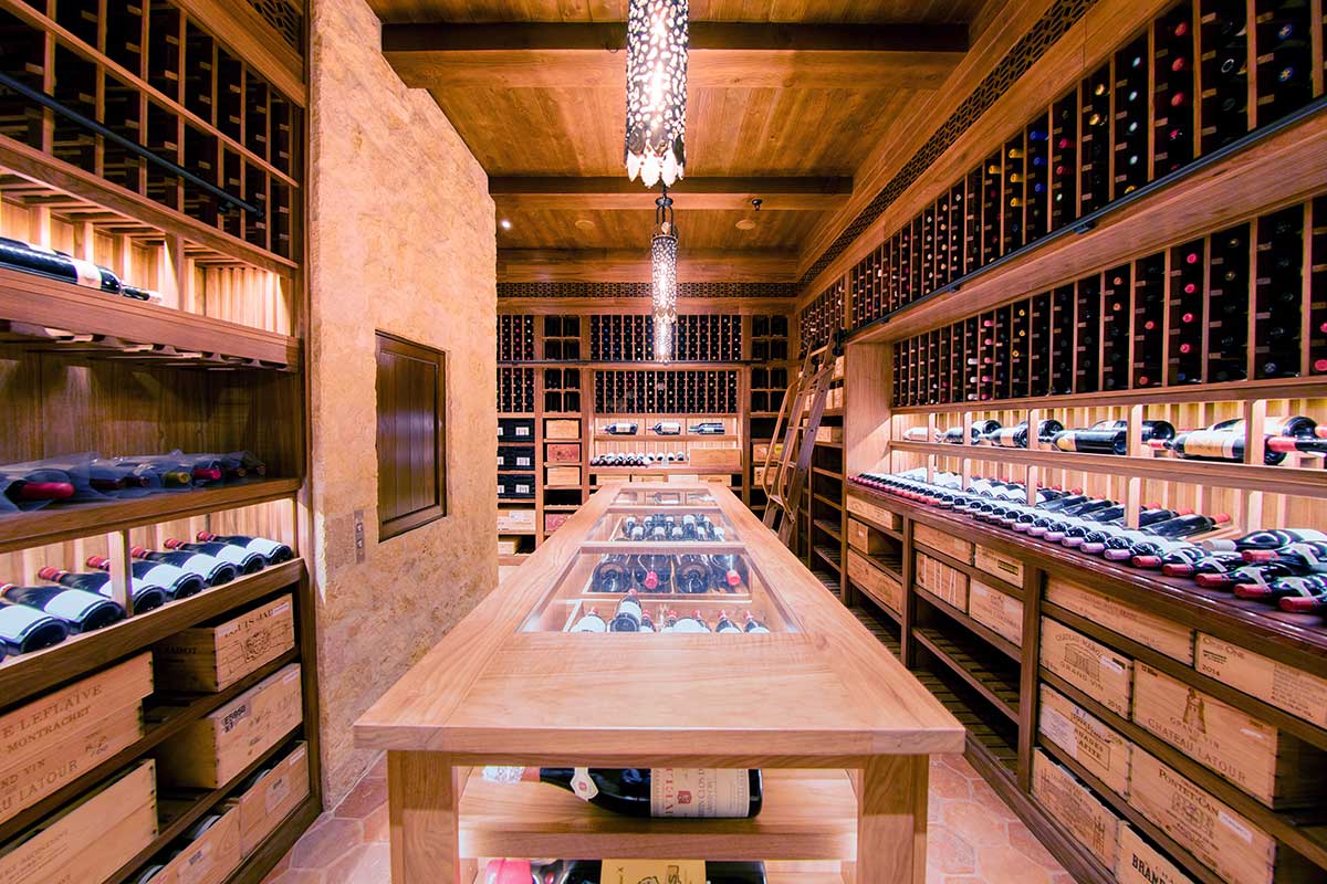 Beautifully designed cellar located in the Rancho Santa Fe area of San Diego, California.