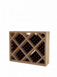 Designer Series Wine Rack- Diamond Bin below Archway  (Solid Material)