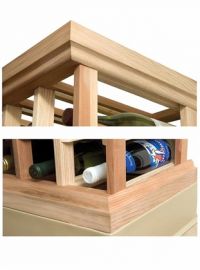 Designer Series Wine Rack -  Straight Moldings - Crown and Base