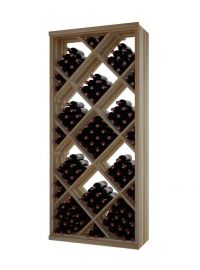 Designer Series Wine Rack -  Diamond Bin w/ Perimeter Trim  (Solid Material)