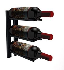 Ultra - 1 ft Wall Rails Metal Wine Rack (3 Bottles)