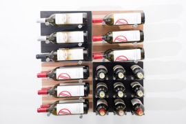VintageView - Checker Board: Grain & Rod Metal and Wood Wine Rack Panel Kit (27 bottles)