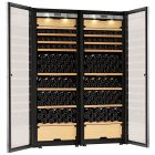 Transtherm Double Castel Wine Cabinet Glass Door Brushed Aluminum NEW #17049