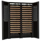 Transtherm Double Ermitage Wine Cabinet Solid Door Black Fully Shelved NEW #17038