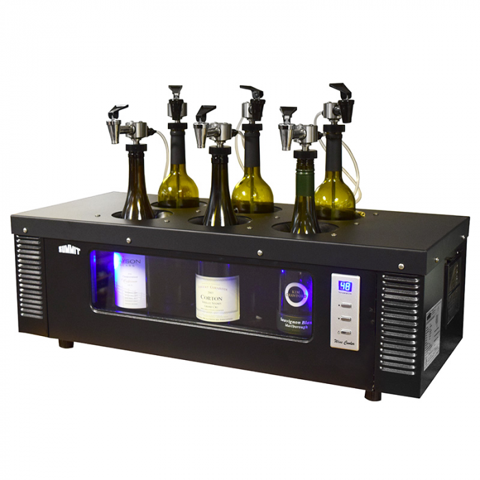 WineKeeper 6-Bottle Wine Tasting Station with chiller