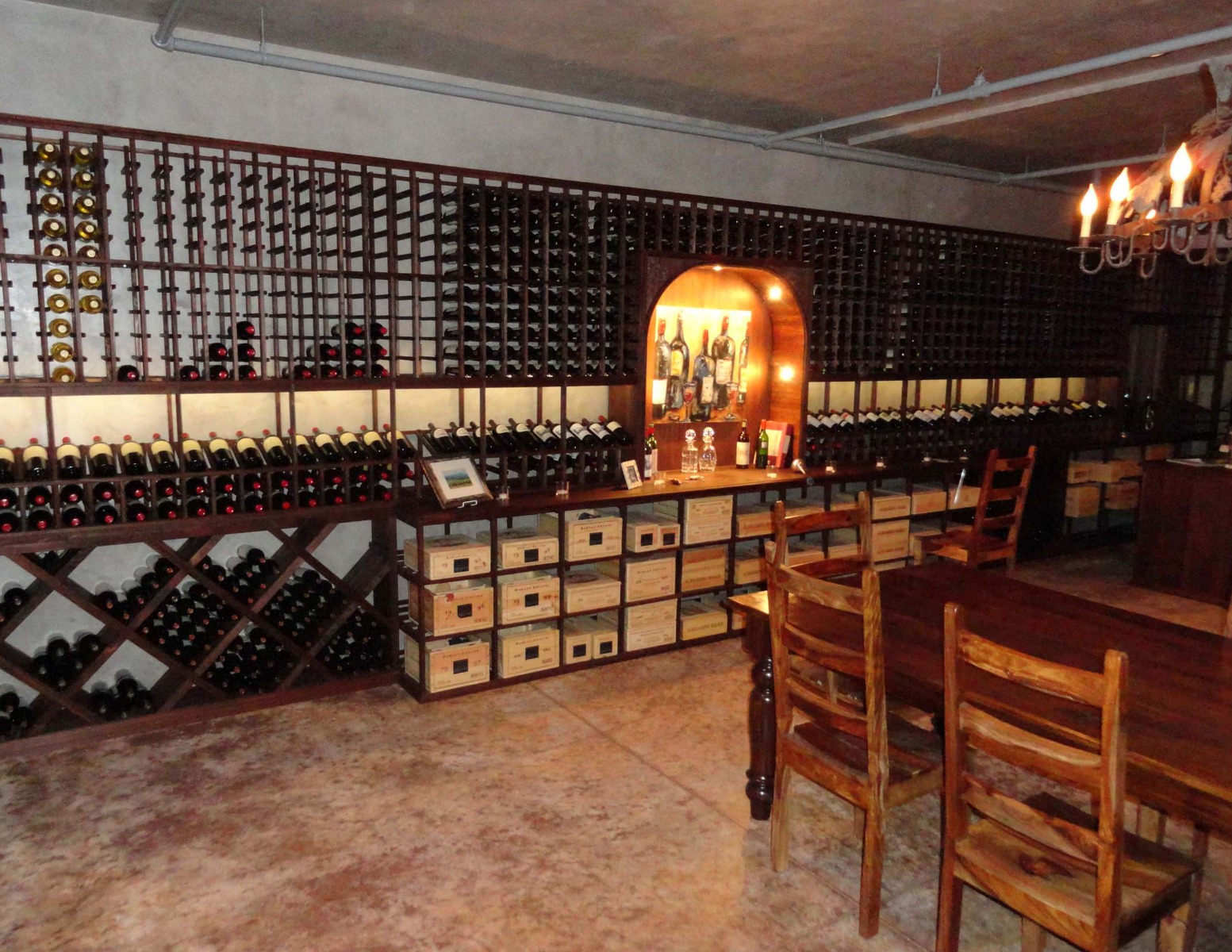 Custom Wine Cellar and Tasting Room at Winery in the Dry Creek Valley area in Healdsburg, Sonoma, California