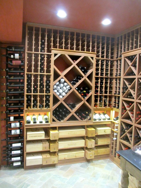 The modern, elegant, and vintage style look of the wine cellar, fits seamlessly with the interior design