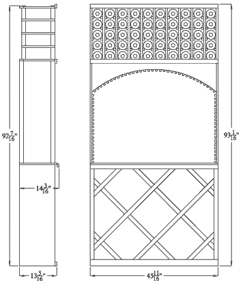 Designer Series Rack with add on line drawing