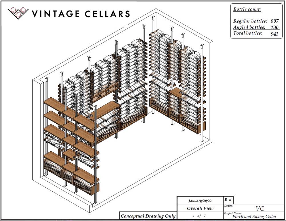 wine cellar perspective layout