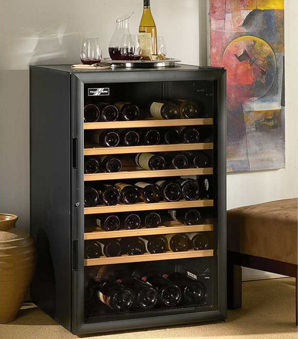 Transtherm Loft Wine Cabinet Glass Door Black (#7396)