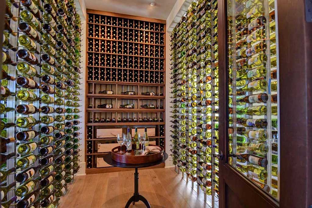 Glass Custom Wine Cellars for Modern Wine Displays Orange County California Newport Beach