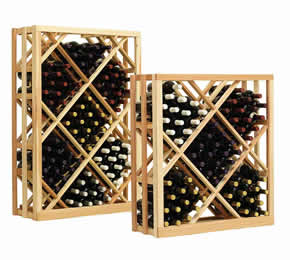 Vintner Series 3 ft. Open Diamond Bin Wine Rack