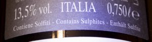 sulfite wine label